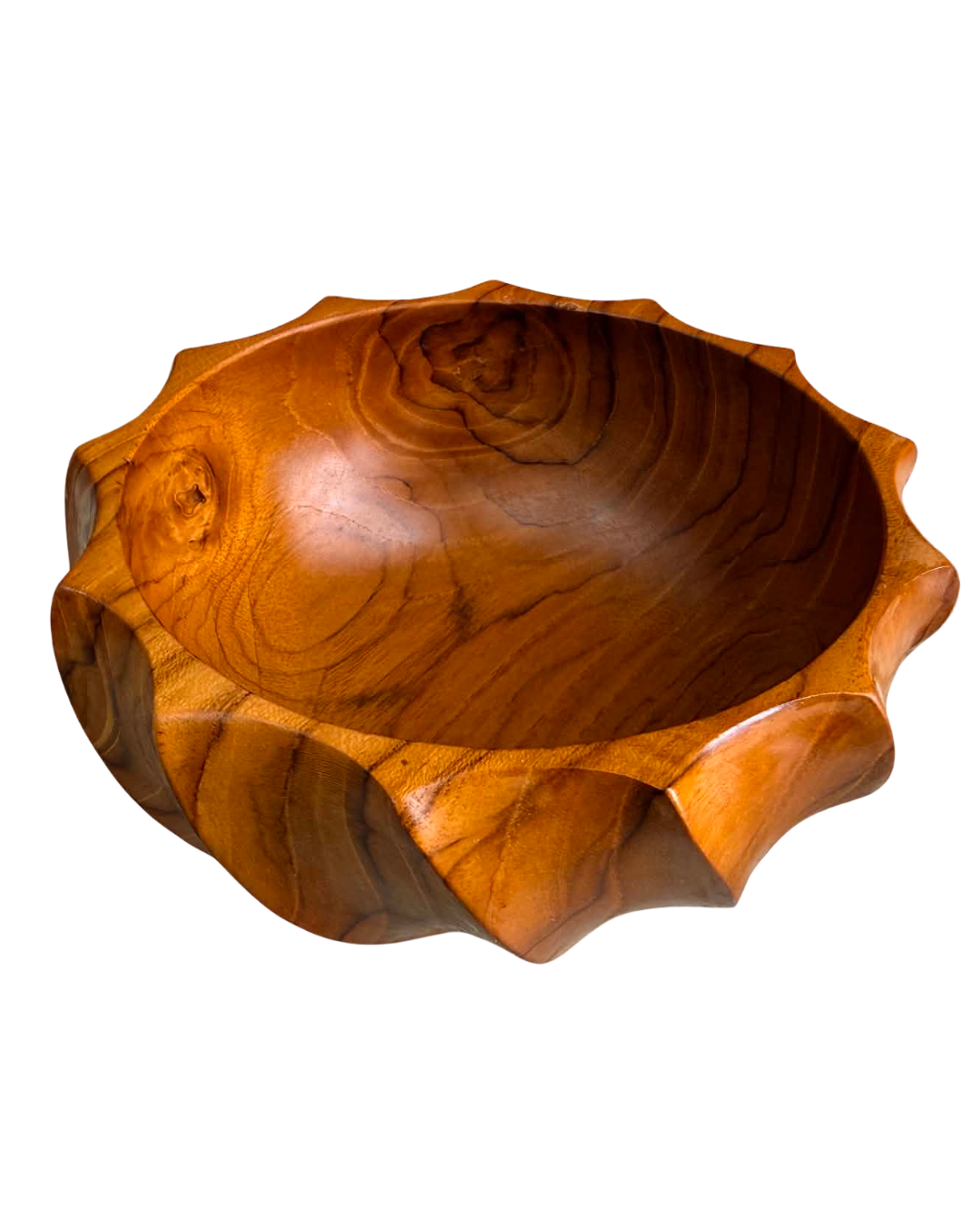 Drožinėtas dubenėlis iš tikmedžio Ø 19 cm